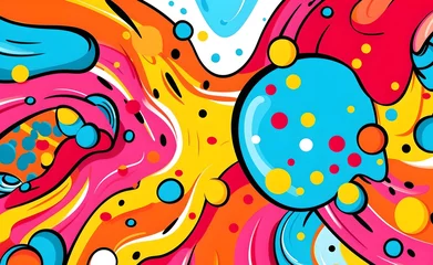 Fototapeten Vibrant and Playful Abstract Pop Art Background for Creative Projects. © Curioso.Photography