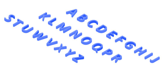 customizable 3d isometric letters uppercase
