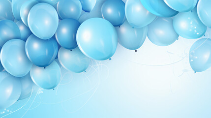 Celebration party banner with Blue color balloons