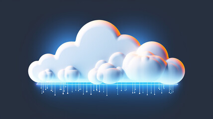 cloud, symbol, computer graphics, isolated on the background abstract icon