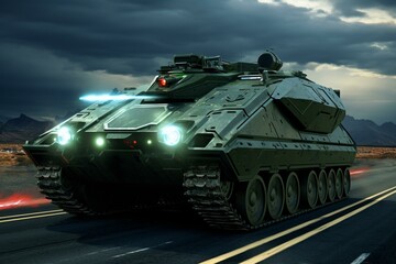 Advanced laser for infantry vehicles. Generative AI
