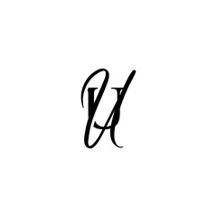 Obraz premium initial letter uu unique monogram logo vector black color