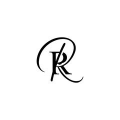 initial letter rr unique monogram logo vector black color