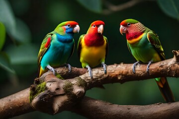 Obraz premium pair of parrots