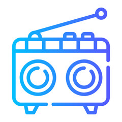 radio Line Gradient Icon