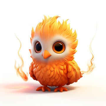 Feuer Vogel S&uuml;&szlig; Cartoon Anime rot Ph&ouml;nix Fire Bird Cute Cartoon Anime Red Phoenix