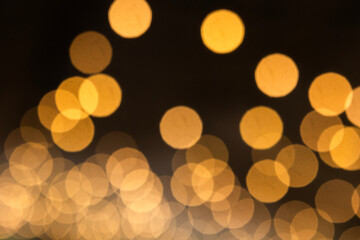 Bokeh con luces amarillas