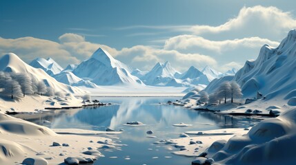 Beautiful Mountains with snow on them.