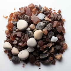 View Aggregates E.G. Gravel Sandon A Completely  3, Isolated On White Background, High Quality Photo, Hd