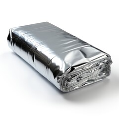 View Aluminum Foil On A Completely White Backgro 2, Isolated On White Background, High Quality Photo, Hd