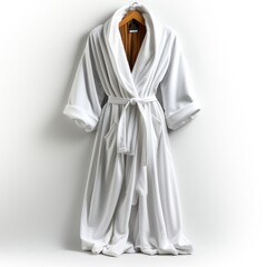 View Bathrobe Accessory Buckleon A Completely Wh D, Isolated On White Background, High Quality Photo, Hd