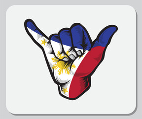Philippines Shaka Hand Good Vibes Flag
