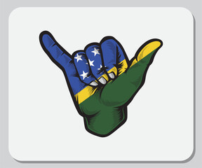 Solomon Islands Shaka Hand Good Vibes Flag
