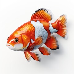 View Clownfishon A Completely White Background P D, Isolated On White Background, High Quality Photo, Hd