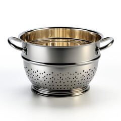 View Colander On A Completely White Background P 4, Isolated On White Background, High Quality Photo, Hd