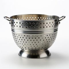 View Colander On A Completely White Background P 5, Isolated On White Background, High Quality Photo, Hd