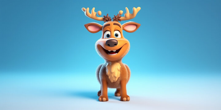 reindeer with nose generative ai