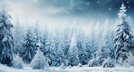 Fototapeta na wymiar background Snowy Forest concept 
