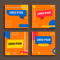 Social media templates. Great for product marketing, backgrounds, banners, flyers, internet marketing etc. Vector. Editable