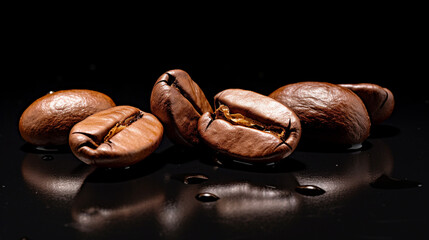 Obraz premium Chicchi di caffè. Ai generated.