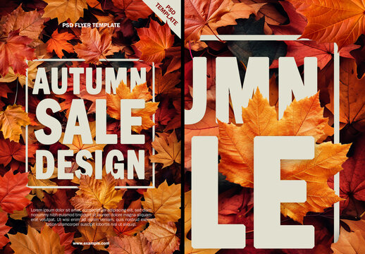 Autumn flyer design (Ai generated background)