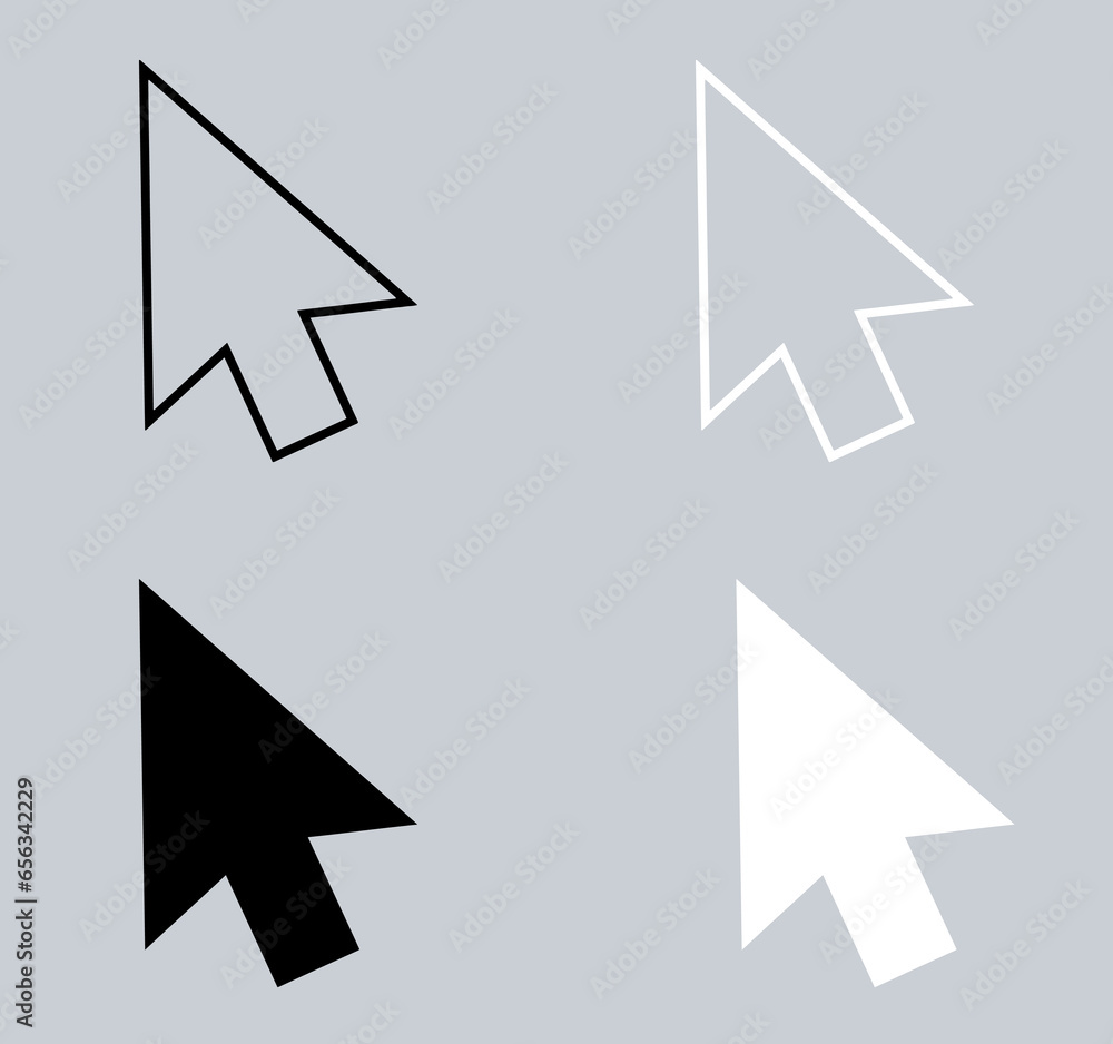 Aufkleber set of cursor icon. click arrow icon sign symbol in trendy flat style. pointer vector icon illustrat