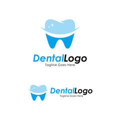 Dental icon logo vector design template