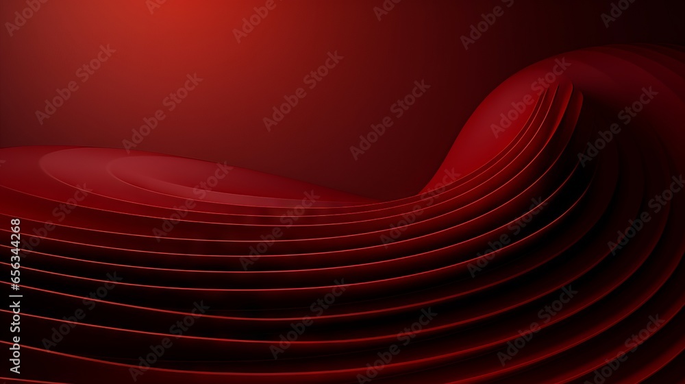 Aufkleber dark red circular pattern with 3d lines and radio waves. elegant abstract design for love and sale b