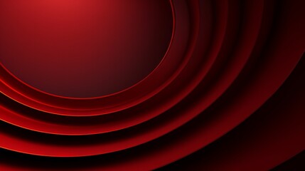 Dark red circular pattern with 3d lines and radio waves. Elegant abstract design for love and sale banners.