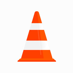 Traffic cone sign. Vector design.