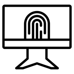 touch id approved line icon