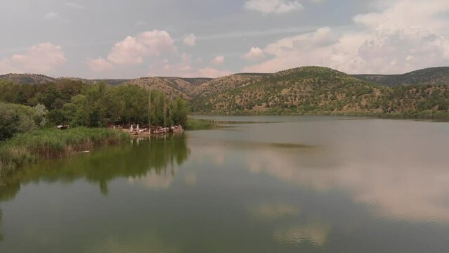Aerial shots of Lake Eymir 