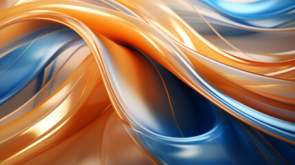 Abstract three-dimensional artliquid metalssynchromism wave background wall paper