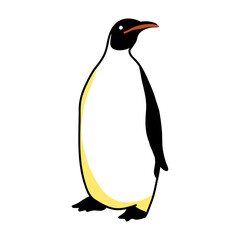 かわいいコウテイペンギンのイラスト