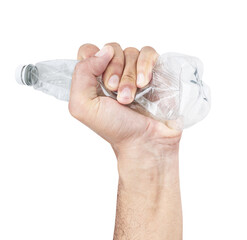 Hand hold compressed plastic bottle