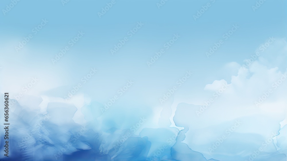 Poster blue gradient abstract background with ice and ink effects and copy space