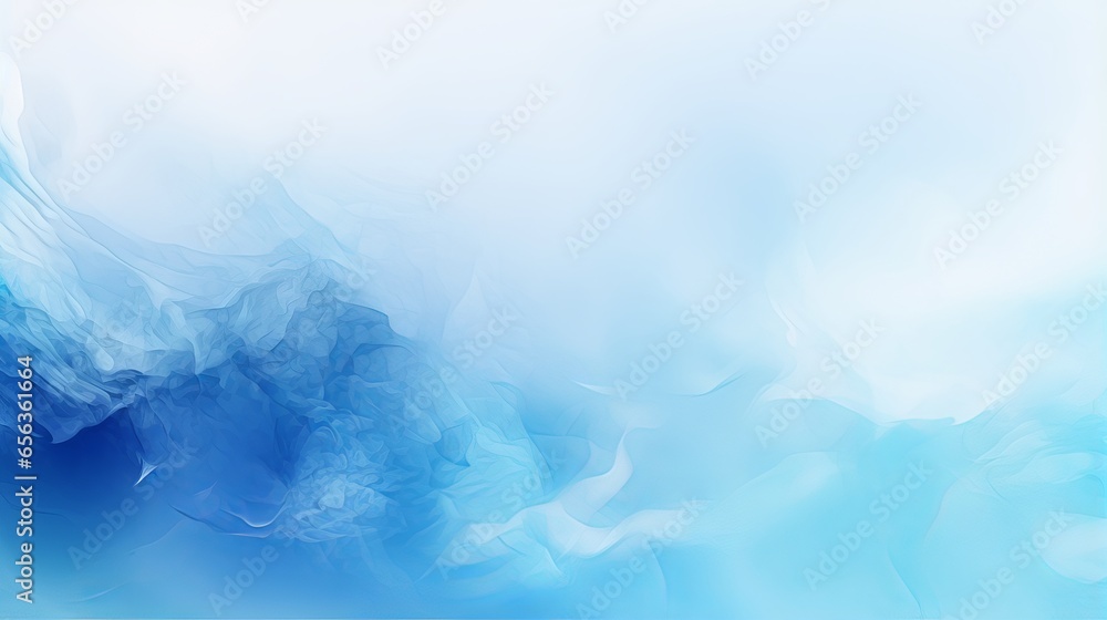 Poster blue gradient abstract background with ice and ink effects and copy space