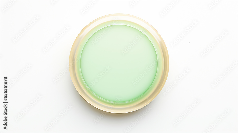Poster green light fluorescent button isolated on the background of computer graphics website design