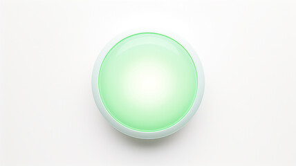 green light fluorescent button isolated on the background of computer graphics website design