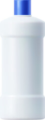 Plastic detergent bottle for efficient cleaning, with a sturdy, ergonomic design and a convenient cap. Isolated 3d vector clean product package for tackling tough stains and keeping laundry fresh