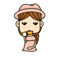 Nana likes to drink tea