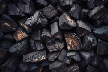 Intricate textures of charred wood in a detailed close-up. Rustic beauty for weathered authenticity. - obrazy, fototapety, plakaty
