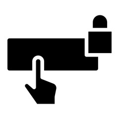 touch password lock glyph icon