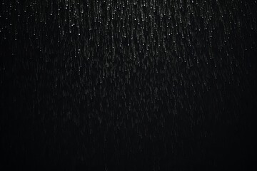 Rain texture overlay effect on black background, realistic rainfall - obrazy, fototapety, plakaty