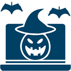 Various Halloween-related icons such as skulls, pumpkins, and ghosts. Vector