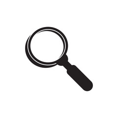 Magnifying glass icon logo vector illustration design template