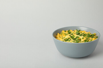 Tasty lunch concept with delicious cheese soup