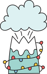 Volcano With Garland