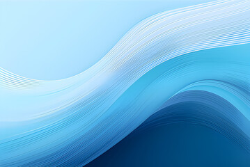 Artistic Horizontal Header With Steel Blue, Sky Blue and Light Blue Colors. Dynamic Curved Lines With Fluid Flowing Waves and Curves.