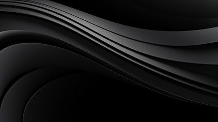 Black wavy Curved Background with Lines
